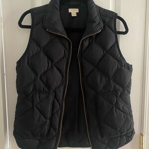 J. Crew Factory Black Quilted Vest